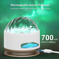 Lampe de projection de chambre à coucher ciel étoilé, veilleuse romantique de chevet ondulée d'eau, lumière d'ambiance étoile ciel plein ciel Aurora