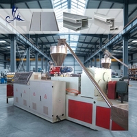 Máquina de Extrusión de Perfiles y Esquineros de PVC/PP/PC de Doble Tornillo de Alta Eficiencia, Control PLC, 380V, Trifásica, 100kW de Potencia