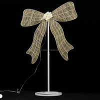 Nouvel arrivage de lumières LED géantes blanches avec nœud papillon pour allée de mariage, accessoires de fête, événement, toile de fond, décoration de scène