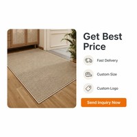 Tapis d'entrée en sisal tissé robuste, grand format, minimaliste, en fibres naturelles durables, pour buanderie et couloir