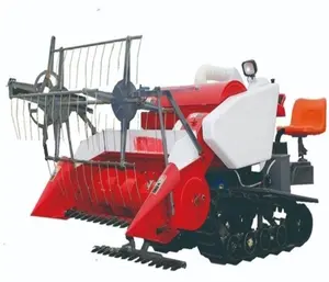 Agricultural Feeding Rice Harvester Crawler Rice Harvester Threshing Cleaning Driving Combine Harvester