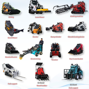 Gratis pengiriman kecil murah <span class=keywords><strong>Mini</strong></span> selip Steer <span class=keywords><strong>Loader</strong></span> dengan ember lampiran berbeda - Product Image 6