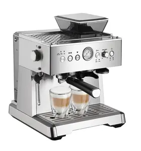 Nuovo stile manuale Semi automatico elettrico Smart caffettiera macchina per caffè Espresso con funzione di macinazione per uso domestico commerciale