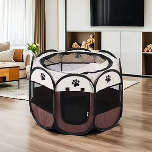 Corral Plegable Metálico para Mascotas ADZIA, Impermeable, Fácil de Montar, Seguro para Gatos/Perros/Conejos, Uso Interior/Exterior - Product Image 6