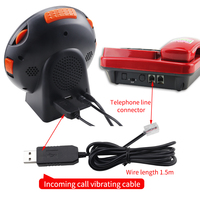 Stille Kussen Schudden Wekker Met Telefoontje En Lamp Flasher Sonic Alert Vibratie Klokken Voor Doven