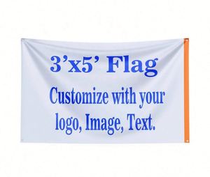 Drapeau personnalisé en polyester décoratif avec logo, publicité promotionnelle du fabricant, tous pays - Product Image 1