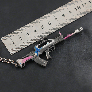 Portachiavi Mini Pistola Delta Force HawkOps 9CM in Lega di Zinco, Ciondolo in Metallo QBZ95-1 Iron Will, Decorazione Figurina - Product Image 5