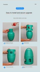Abreuvoir automatique en plastique pour oiseaux, distributeur d'eau pour pigeons, accessoires de cage, grande capacité, poignée suspendue, <span class=keywords><strong>forme</strong></span> carrée - Product Image 3