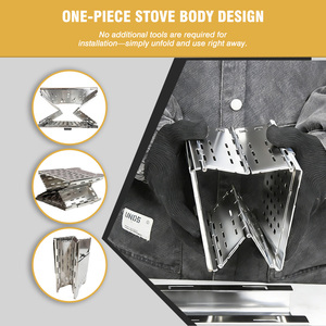 Poêle sans combustible INBESTCAMP, léger, fabriqué par <span class=keywords><strong>Bushcraft</strong></span> Gram, pour installation privée, poêle à <span class=keywords><strong>bois</strong></span>. - Product Image 3