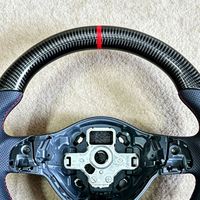 Volant en cuir et fibre de carbone forgée pour Volkswagen Golf 6 GTI Mk6, Golf 7, Passat CC GTD GTS - Vente Flash