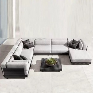 Ensemble modulaire de mobilier de jardin en aluminium pour hôtel, villa, patio, extérieur, loisirs, cour arrière - Product Image 1
