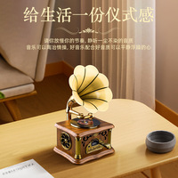 Lecteur de disques vinyles rétro en bois avec version de charge exclusive pour diffusion en direct, enregistrement audio et mini-haut-parleur télécommandé