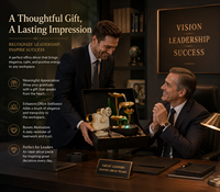 Ensemble cadeau de fontaine à eau décorative rétro de luxe et de modèle de lotus pour le bureau, la décoration de la maison, les cadeaux d'affaires