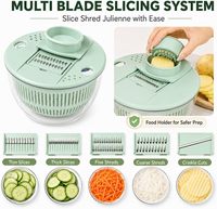 Déshydrateur de légumes et salades multifonctionnel pour la cuisine, coupe-légumes grande capacité, panier d'égouttage pour fruits et légumes en plastique