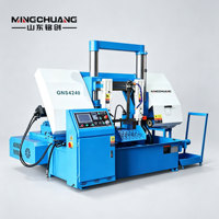 Scie à ruban CNC automatique pour la découpe des métaux, 0-400 mm, commande PLC, équipement de sciage industriel haute efficacité