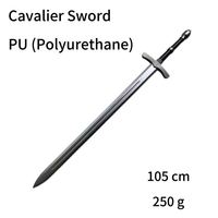 Pedang Cosplay Prop Kostum Peran Fantasi yang Aman, Lembut, Tahan Lama, Terbuat dari Busa PU Ringan Berdensitas Tinggi OEM Kustom 105cm 41.4in