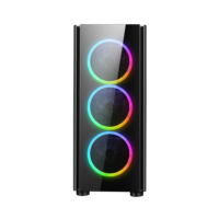 Nouveau boîtier gamer ATX avec verre trempé et ventilateur de refroidissement RGB pour PC en 2020