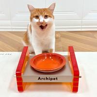 Gamelle pour animaux de compagnie en céramique réglable de qualité supérieure avec support en acrylique, gamelle surélevée pour chat et chien, design moderne, gamelles et mangeoires pour animaux de compagnie