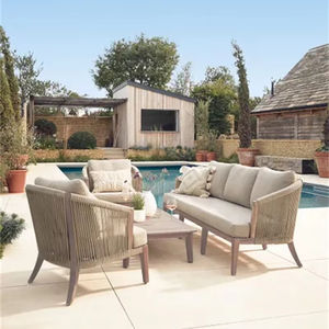 كراسي فاخرة وحديثة من الخوص للحديقة أو كراسي منسوجة يدويًا في الهواء الطلق - Product Image 1