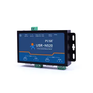 USR N520 H7-6 Version Dual Port RS232 RS485 Industrial Serial to Ethernet Converter with Modbus gateway