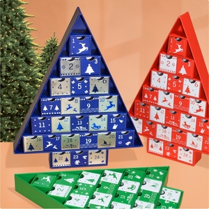 24個入り クリスマスツリー<span class=keywords><strong>DIY</strong></span>ミステリーサプライズギフトボックス 光沢ラミネート加工済みリジッドボックス 子供用 キャンドル用 - Product Image 6