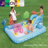 Piscine gonflable de divertissement Jingchuang53052 avec balles marines et animaux pour parc aquatique et jeux d'eau pour bébés