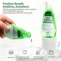 Extrait d'herbes naturelles, bain de bouche doux 80 ml, apaise l'inconfort des gencives, élimine la mauvaise haleine, liquide de nettoyage buccal quotidien portable
