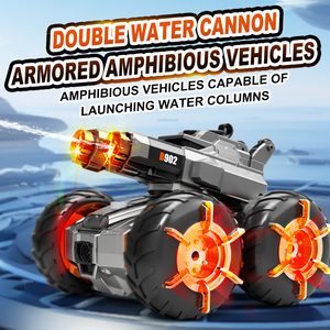 <span class=keywords><strong>Auto</strong></span> Telecomandata Anfibia con Luci sulle Ruote e Doppie Pistole Spray, 360 °   Rotazione e funzione di supporto, ricaricabile tramite Type-C - Product Image 2