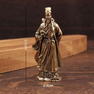 Estatuas de latón de Li Shizhen y Hua Tuo, figuras decorativas de sabios médicos antiguos para exhibición en mesa de oficina en casa - Product Image 3