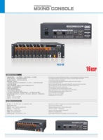 Mélangeur de musique audio numérique professionnel à montage en rack de 19 pouces Console de son Équipement audio 12 canaux