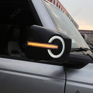 Cubierta Protectora para el Espejo Retrovisor Lateral de la Puerta para <span class=keywords><strong>Ford</strong></span> <span class=keywords><strong>Bronco</strong></span> Todoterreno 2021 <span class=keywords><strong>2022</strong></span> con Señal LED, Moldura Decorativa para Espejo en Negro Mate - Product Image 5