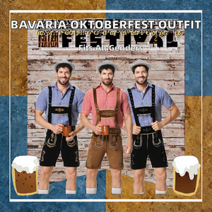 Costume d'Oktoberfest de Bavière pour adultes, costume de serveuse, robe de femme de chambre, dirndl pour homme, lederhosen, fête de la bière, carnaval, déguisement unisexe - Product Image 2