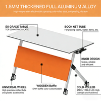Bureau d'ordinateur pliable minimaliste et durable pour étudiants, avec montage facile, table d'étude mobile