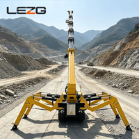 Grue araignée à accès étroit 3 tonnes 5 tonnes à commande sans fil avec flèche télescopique pour l'installation de vitrage de façade
