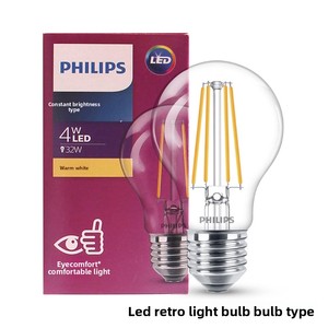 Bombilla LED de Estilo Edison, Retro-Vintage, de Diseño, con Base de Rosca E27/E14, Filamento Transparente, para Paisajismo, con Soporte para Regulador de Intensidad - Product Image 4