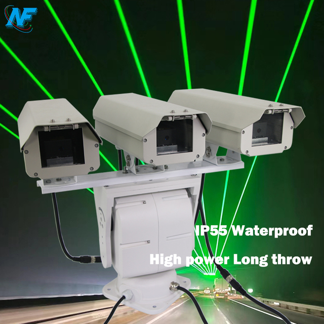 Professional Single Green Effect Beam 24w Fat Green  Highway Scanning Moving Rotation  Laser Light