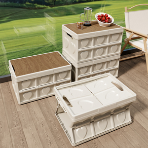 Boîte de rangement pliable pour l'extérieur, bac de rangement pliable en plastique PP pour le <span class=keywords><strong>camping</strong></span>, la voiture, la maison et l'organisation du jardin - Product Image 6