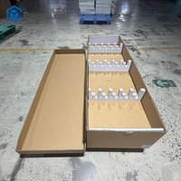 Boîte en carton ondulé robuste avec coussinets de protection en EVA, couvercle et base, écologique et biodégradable, réutilisable, de forme oblongue