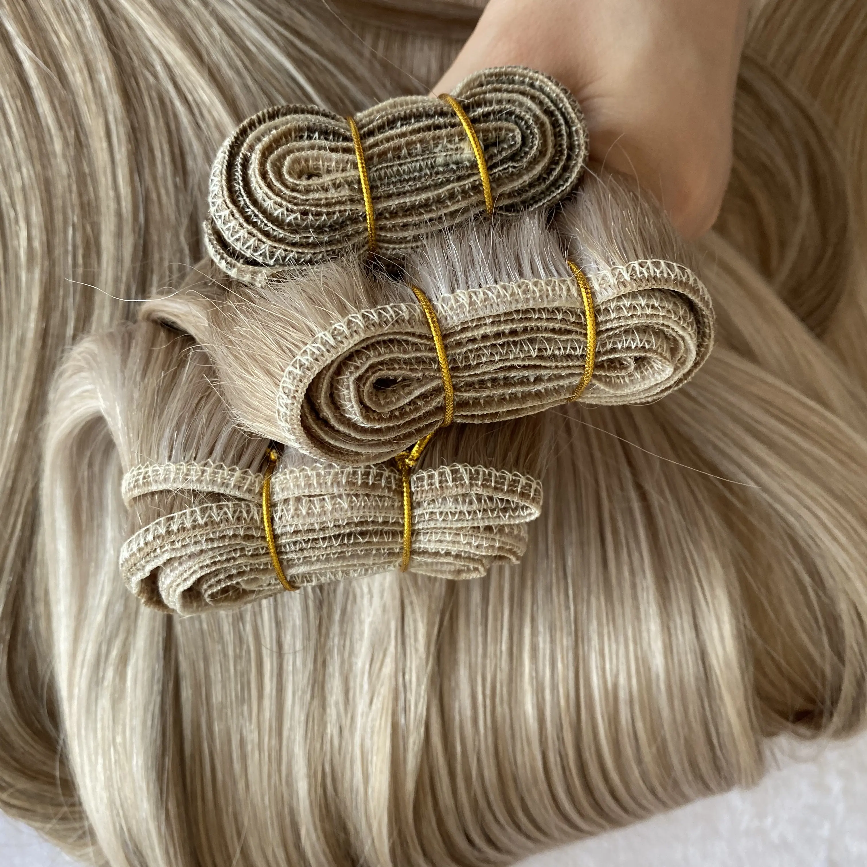 Haarfabrikant Slavische 100% Human Hair Volume Inslag Dubbel Getrokken Steil Hair Extensions
