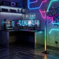 Lampe de sol intelligente RGB 10W LED, lumière sur pied, commande à distance par application, commande vocale, synchronisation musicale, éclairage moderne pour la maison