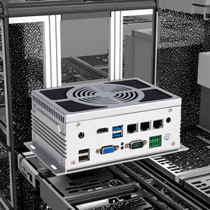 มินิพีซีอุตสาหกรรมแบบไร้พัดลม VGA Core I3/I5/I7 4G GPIO RS232/RS485 แลนคู่ อะลูมิเนียม รองรับซีพียูรุ่นที่ 7/8/10 แรม 8GB J1900 มีสินค้าในสต็อก - Product Image 1