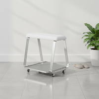Repose-pieds standard pour manucure, hauteur 37 cm, avec roulettes, repose-pieds mobile