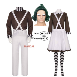 Disfraz de Oompa Loompa Deluxe de <span class=keywords><strong>la</strong></span> fábrica de Chocolate para Halloween, traje de Cosplay de personaje de dibujos animados para hombre <span class=keywords><strong>y</strong></span> niño, traje de fiesta de cumpleaños - Product Image 6