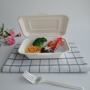 Desechable contenedor de alimentos de caña de azúcar caja de embalaje vajilla Biodegradable - Product Image 3