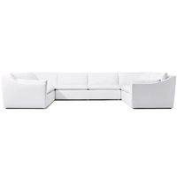 Ensemble de canapés modulaires tendance en forme de L, canapé personnalisé en tissu, structure en bois massif, coussin en peluche, hôtel, bureau, hall