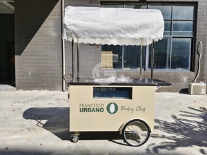 Carrito Móvil Personalizable para Venta de Bebidas, Postres y Helados, Carrito de Hielo Italiano con Fregadero y Vitrina Refrigerada - Product Image 5