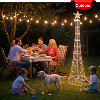 Luces LED para Árbol de Navidad, Plegables, para Exteriores, IP65, Enchufe, 1 Año de Garantía, 10000 Horas, Blanco Cálido, CRI 80, Fácil Instalación