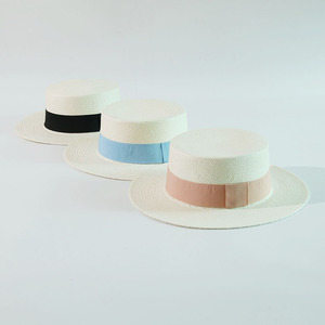 Chapeau <span class=keywords><strong>de</strong></span> paille classique à bord plat pour <span class=keywords><strong>femme</strong></span>, protection UV, chapeau <span class=keywords><strong>de</strong></span> soleil d'été à large bord, pliable, respirant, pour la plage et les vacances - Product Image 5