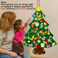 Populaire écologique noël bricolage décoration de la maison mur Art feutre artisanat Kits 3D personnalisé enfants arbre de noël ensemble joyeux