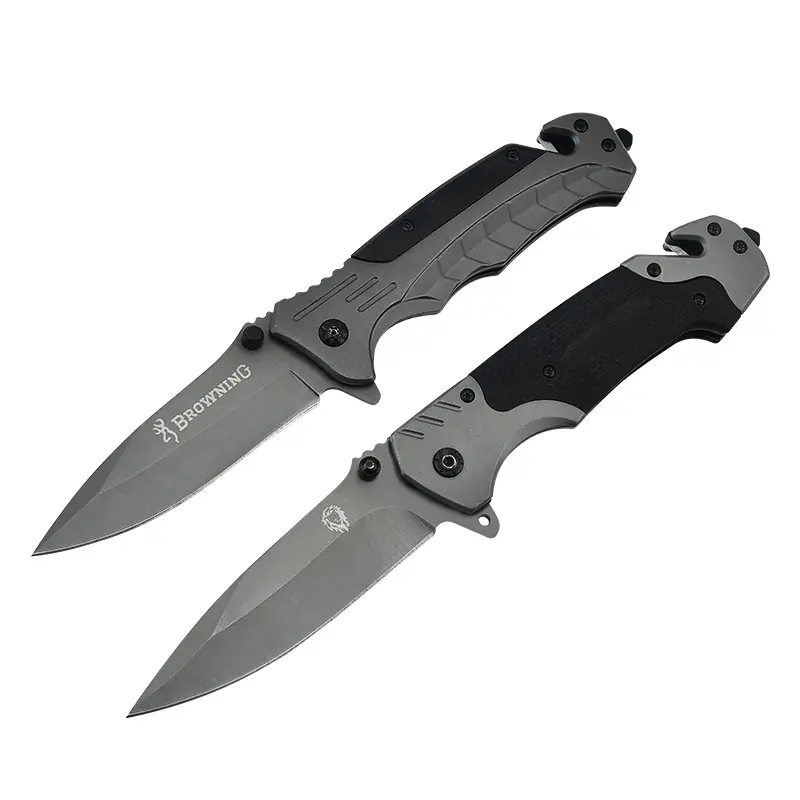 Top Amazon G10 handle Camping Blades Cutter Browning Hunting Survival Tactical pocket Knife folding